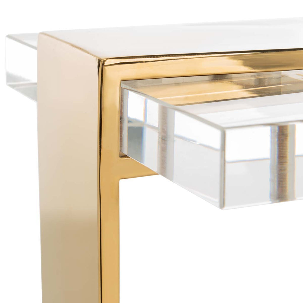 Safavieh Couture Mars Acrylic Drink Table, SFV3563 - Clear / Brass