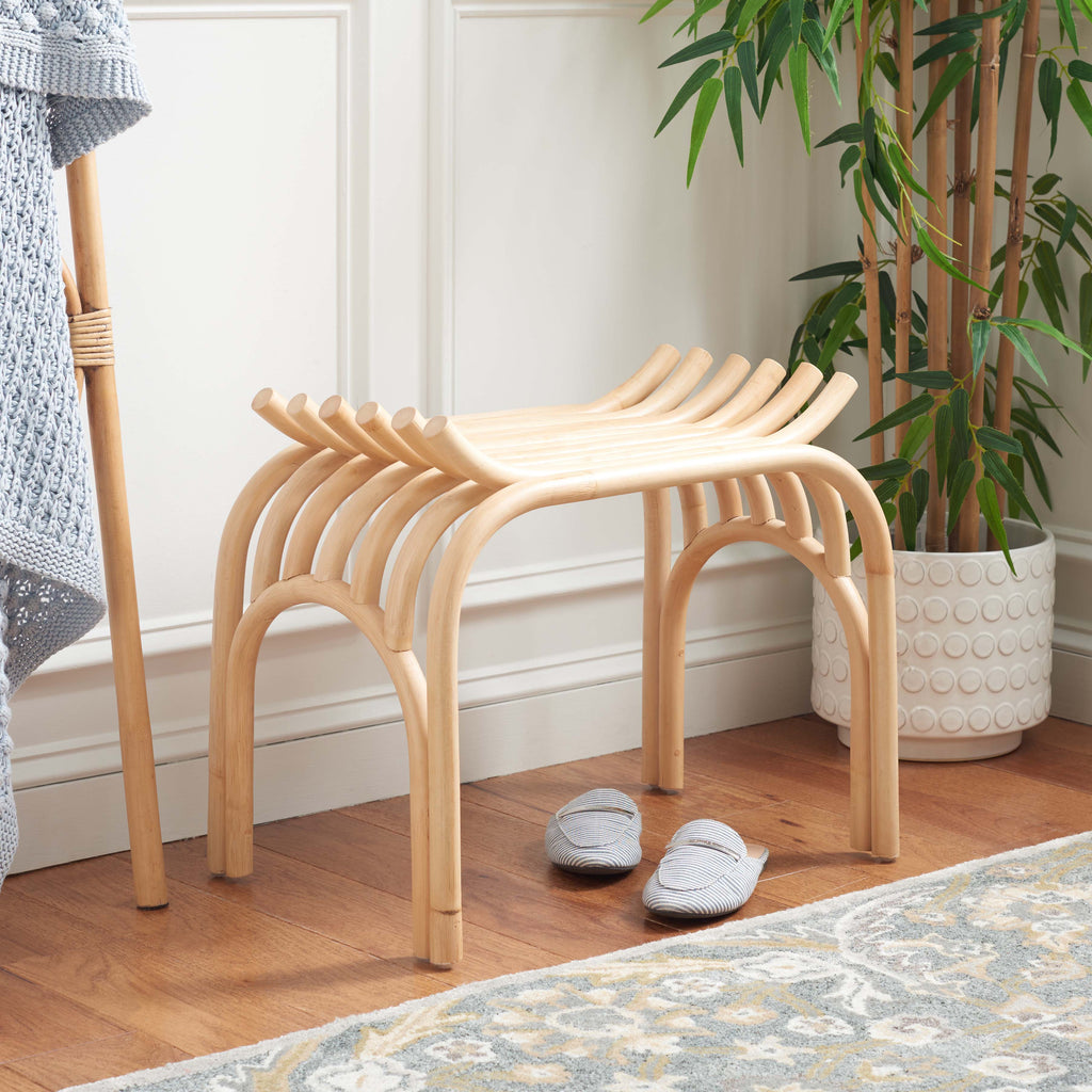 Safavieh Strix Curved Rattan Stool , STL6501