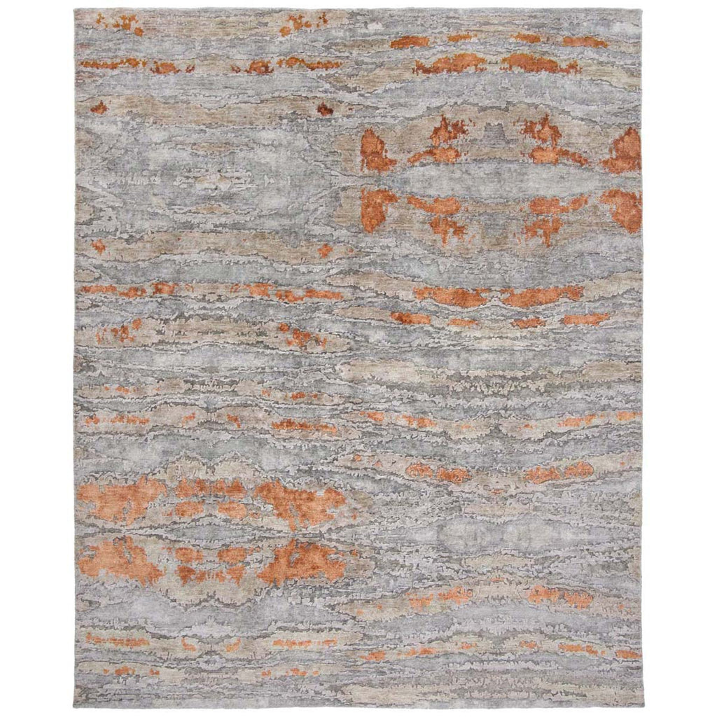 Safavieh Tibetan Rug Collection TB801P - Silver / Rust