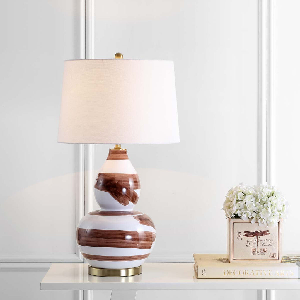 Aileen Table Lamp | Safavieh - TBL4013 - Brown/White