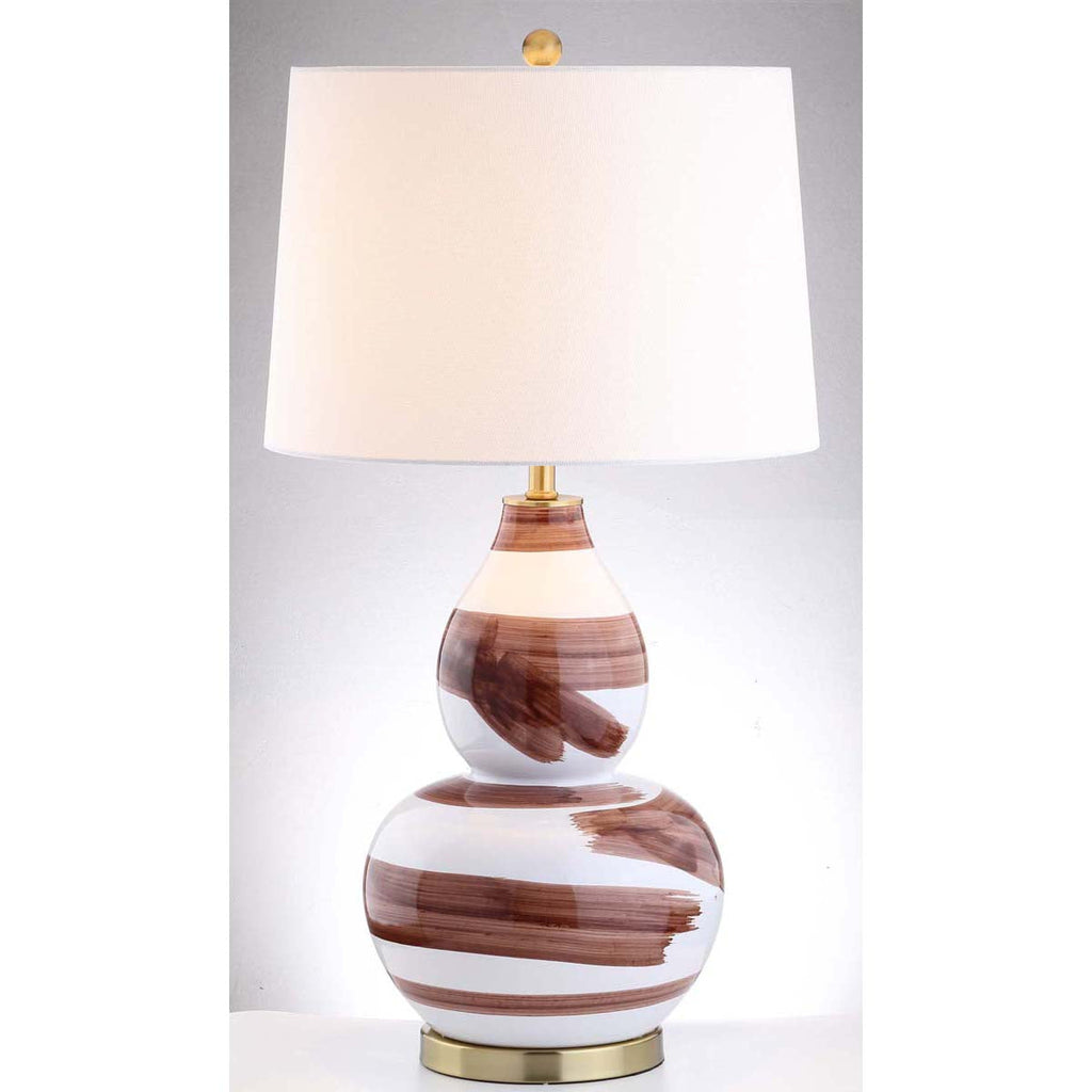 Aileen Table Lamp | Safavieh - TBL4013 - Brown/White