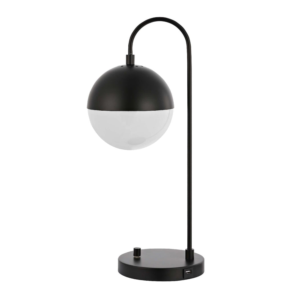 Cappi Table Lamp W/ USB | Safavieh - TBL4040-U - Black