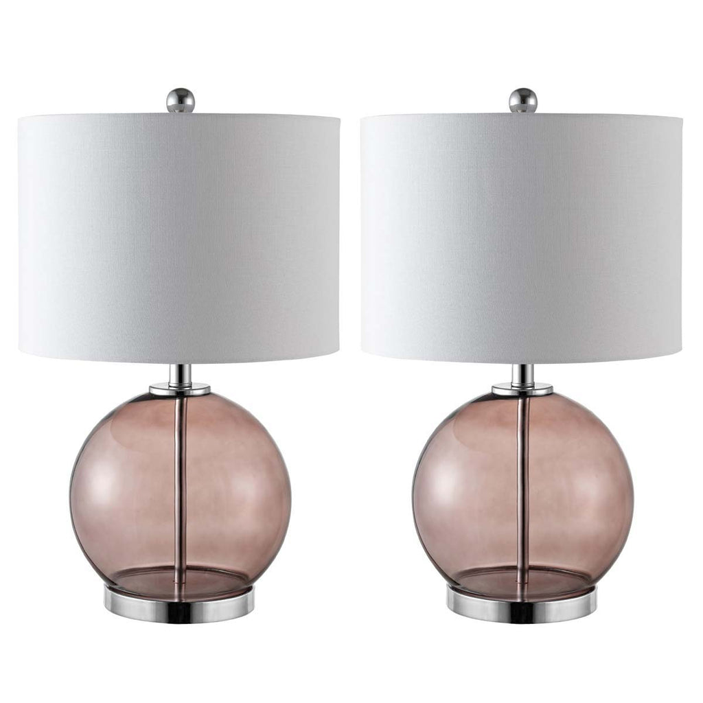 Lonni Table Lamp (Set of 2) | Safavieh - TBL4219 - Smoked Grey Glass