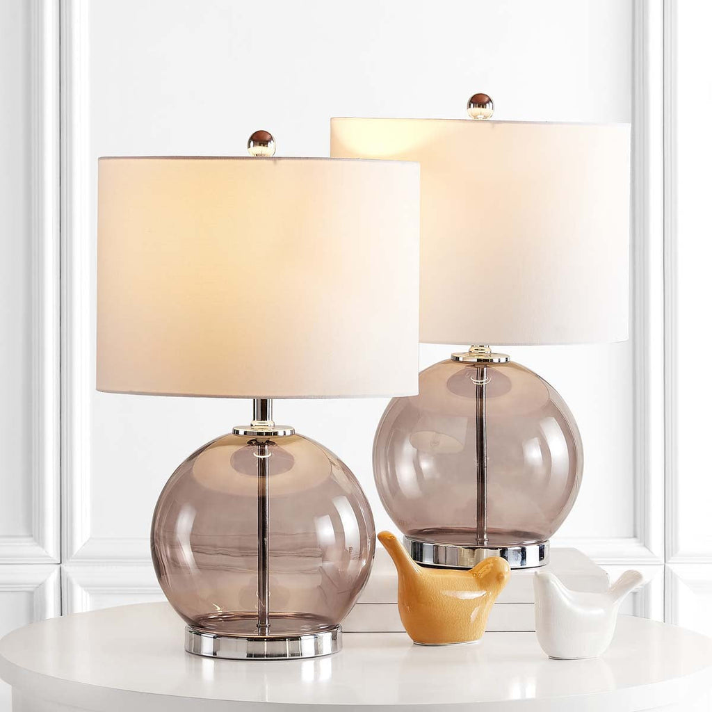 Lonni Table Lamp (Set of 2) | Safavieh - TBL4219 - Smoked Grey Glass