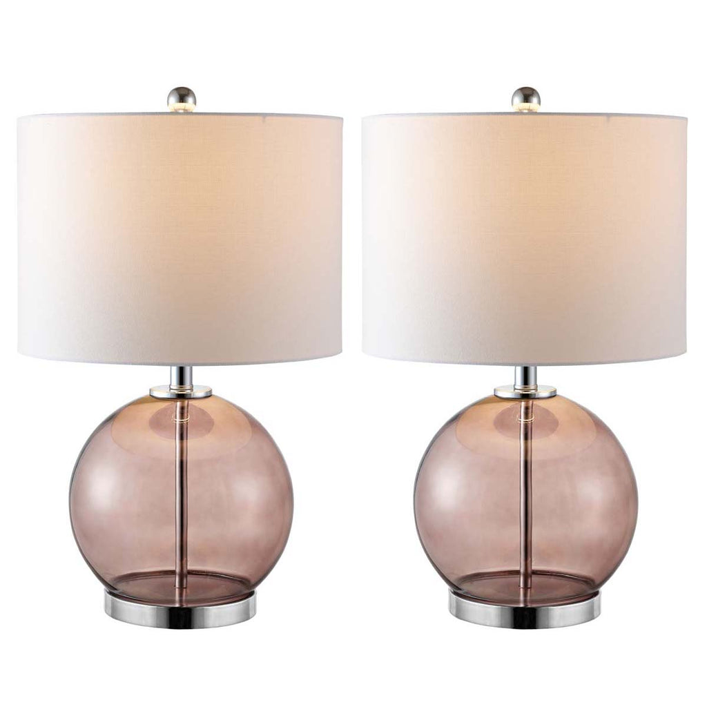 Lonni Table Lamp (Set of 2) | Safavieh - TBL4219 - Smoked Grey Glass