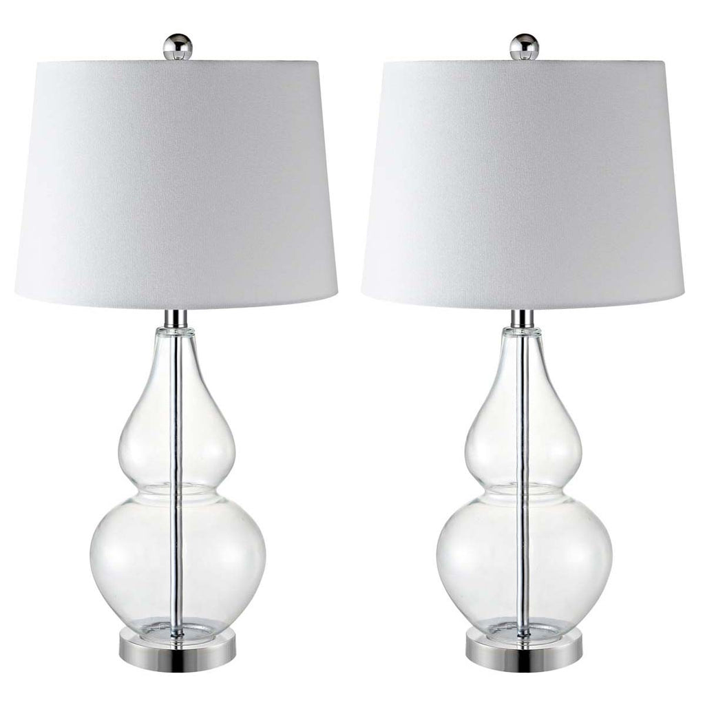 Frena Table Lamp (Set of 2) | Safavieh - TBL4221 - Clear/Chrome