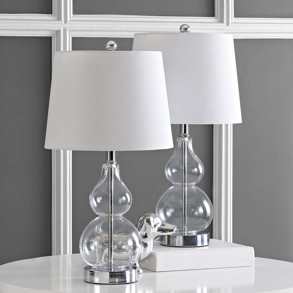 Brisor Table Lamp (Set of 2) | Safavieh - TBL4222 - Clear/Chrome