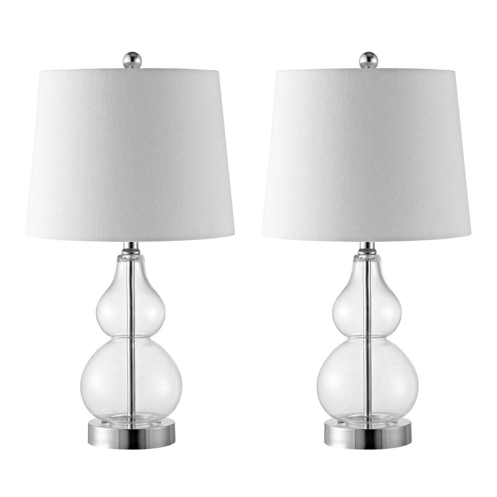 Brisor Table Lamp (Set of 2) | Safavieh - TBL4222 - Clear/Chrome