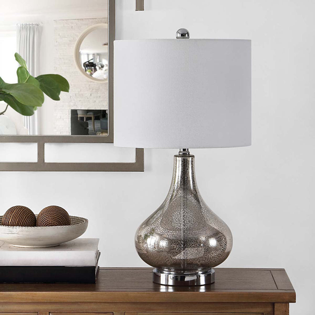 Brooks Glass Table Lamp | Safavieh - TBL4254 - Silver