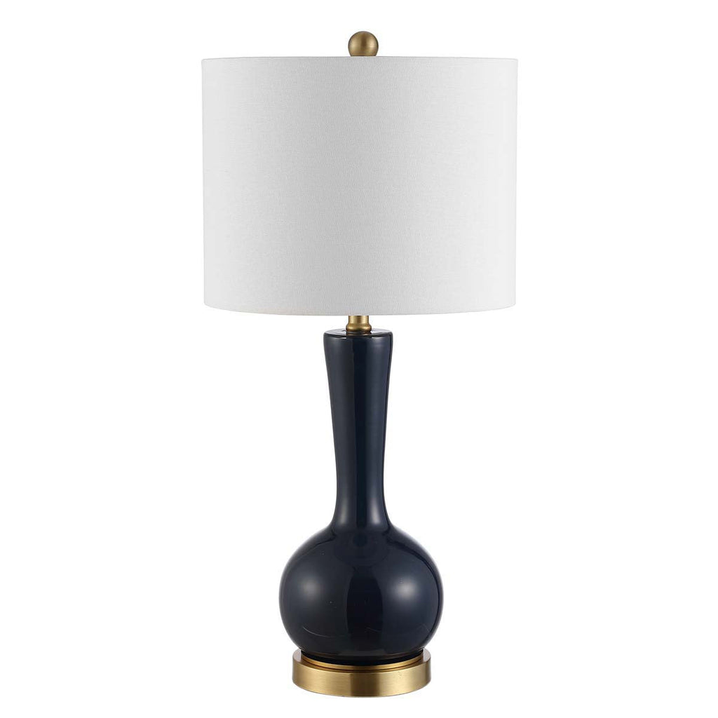 Gaetna Glass Table Lamp | Safavieh - TBL4255 - Navy