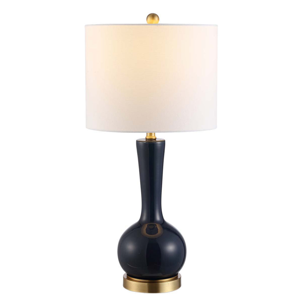 Gaetna Glass Table Lamp | Safavieh - TBL4255 - Navy