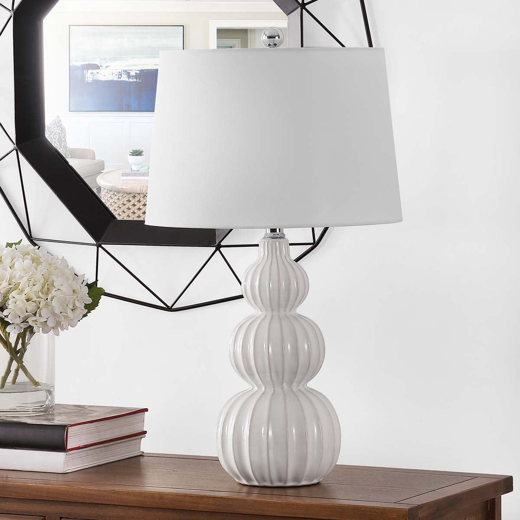 Corina Ceramic Table Lamp | Safavieh - TBL4277 - White