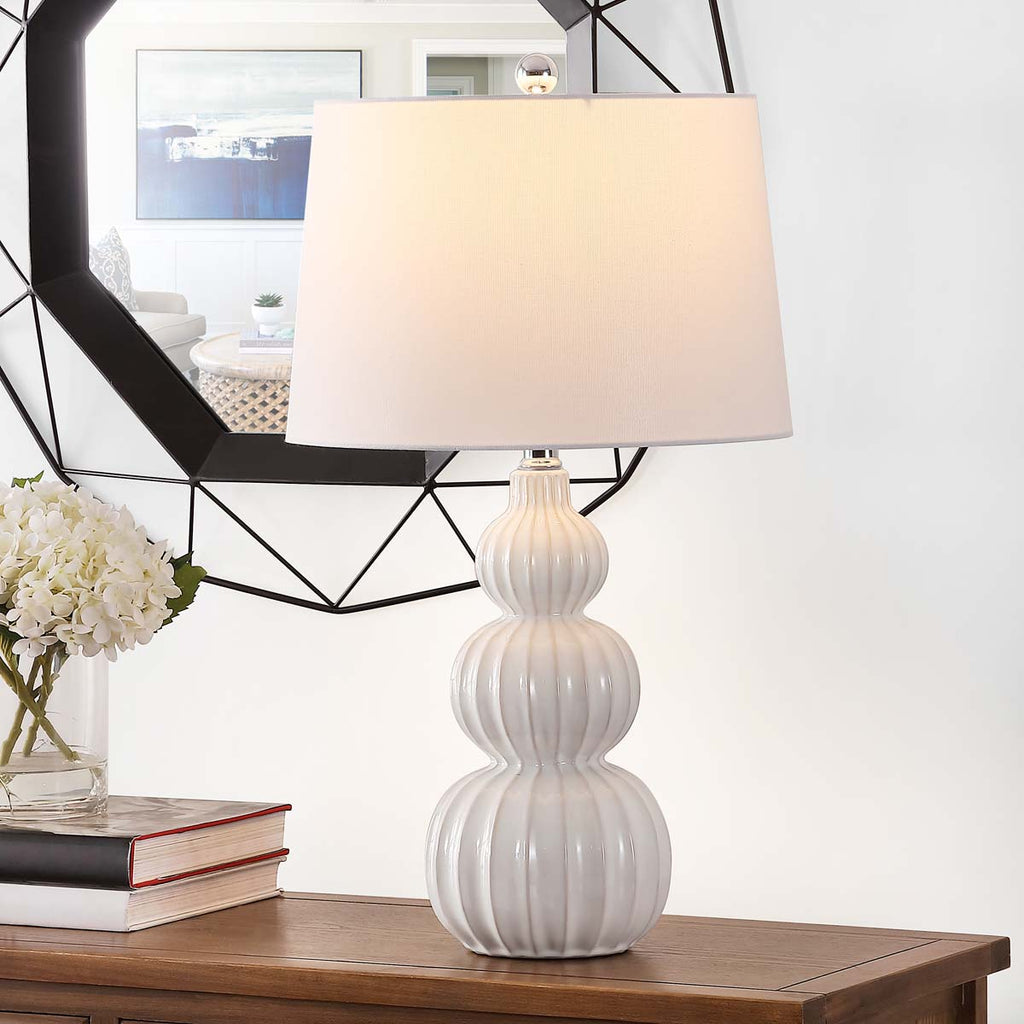 Corina Ceramic Table Lamp | Safavieh - TBL4277 - White