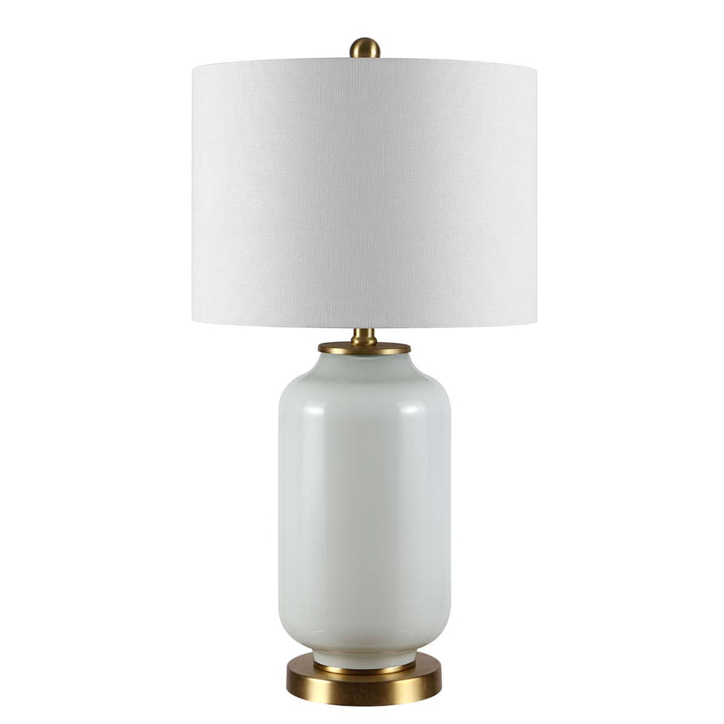 Amaia Glass Table Lamp | Safavieh - TBL4285 - White