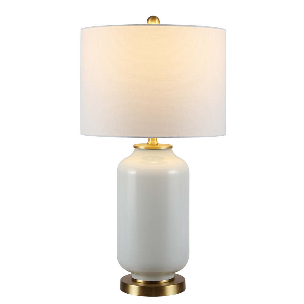 Amaia Glass Table Lamp | Safavieh - TBL4285 - White