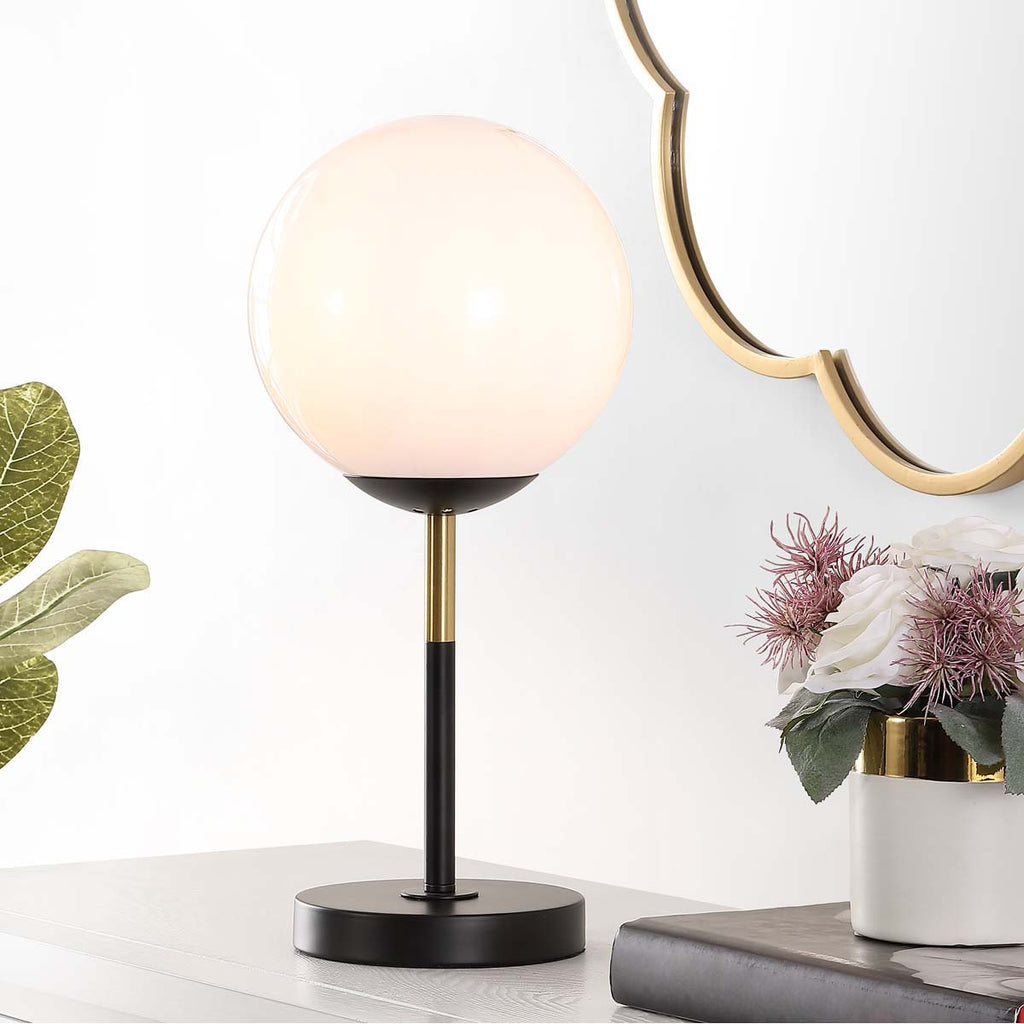 Gemini Iron Table Lamp | Safavieh - TBL4291 - Black / Gold