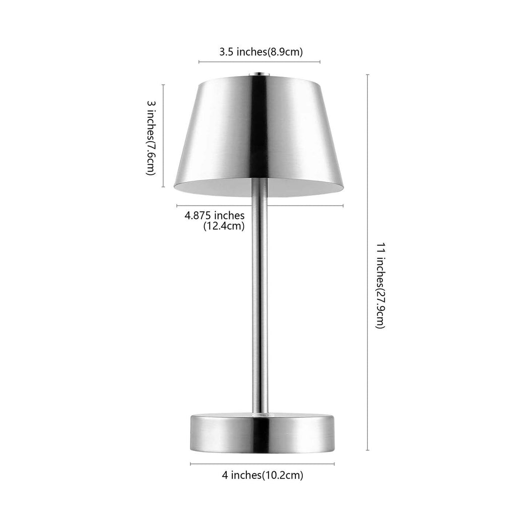 Laita Rechargeable Led Table | Safavieh - TBL4316 - Santin Nickel