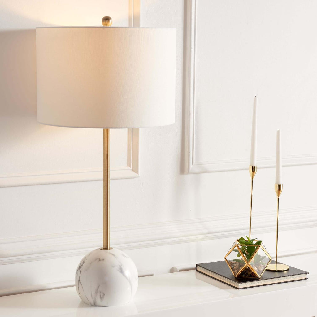 Kyrene Table Lamp | Safavieh - TBL7022 - White Marble