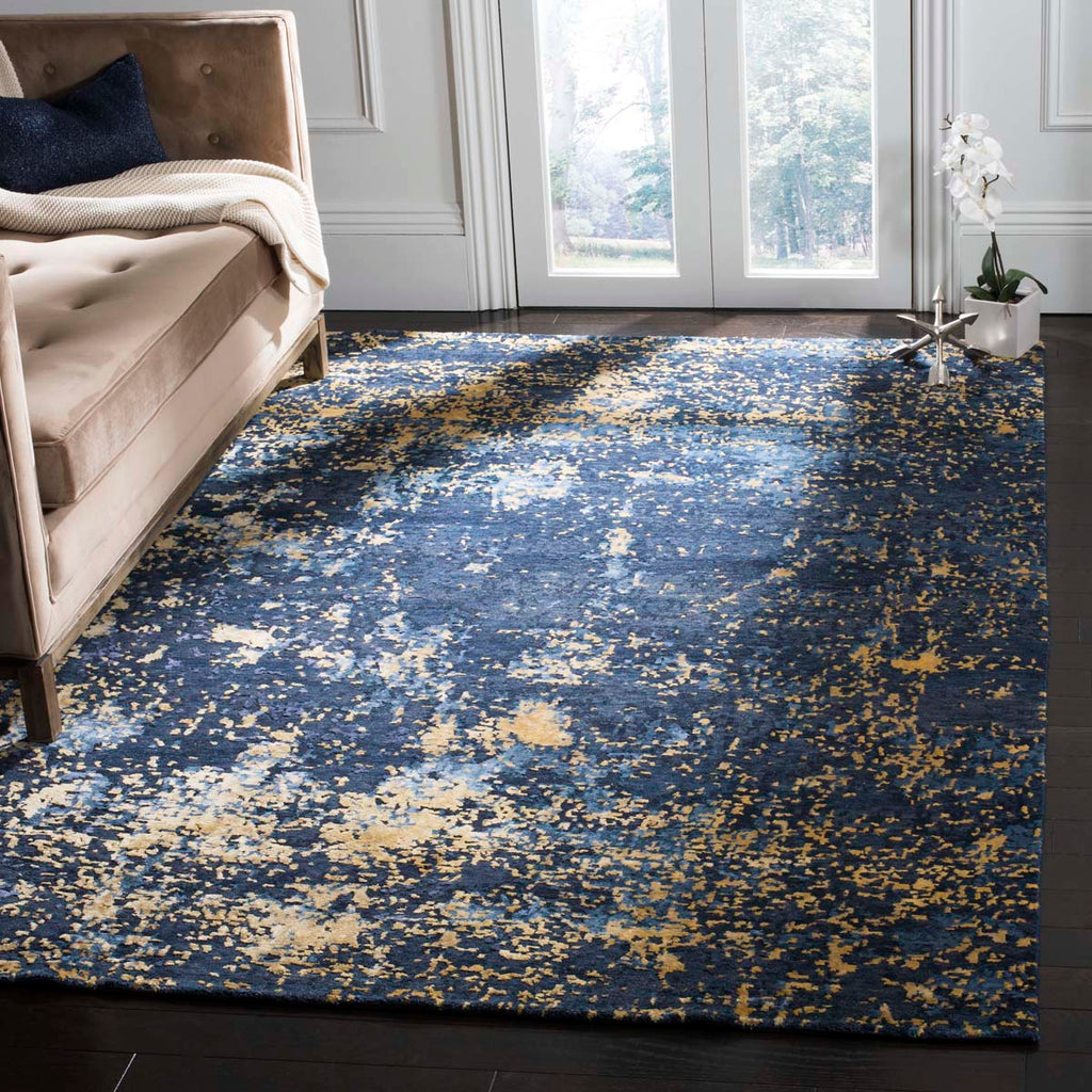 Safavieh Tiffany Rug Collection TFN612C - Navy / Gold