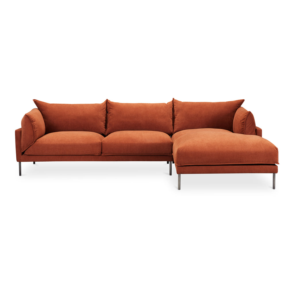 Jamara Sectional Burnt Auburn Right | Moe's Furniture - UB-1016-06-R-0