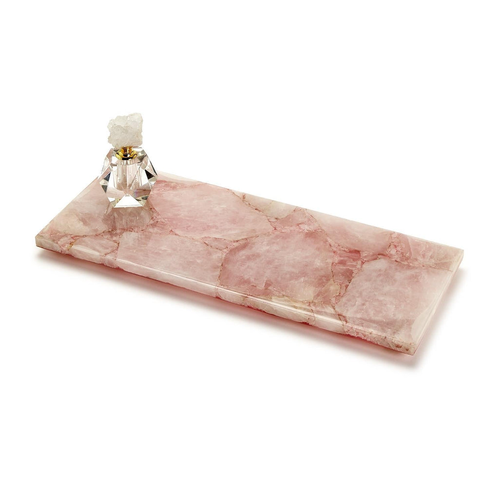 Rose Quartz Decorative Footed Tray