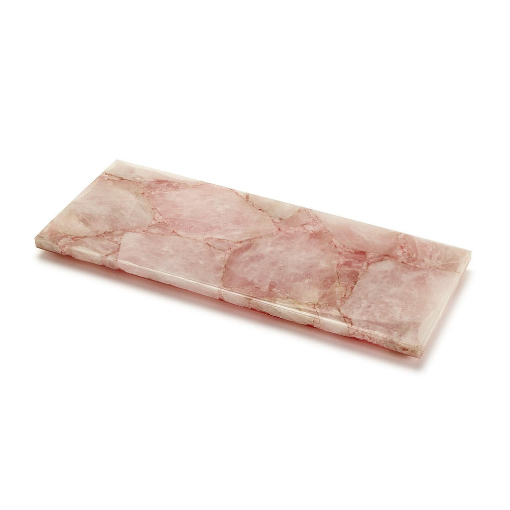 Rose Quartz Decorative Footed Tray