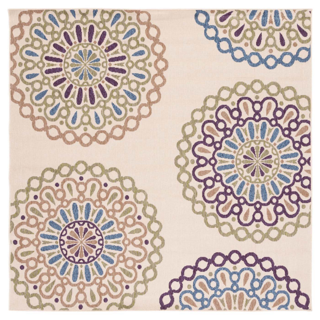 Safavieh Veranda Rug Collection: VER092-0514 - Cream / Green