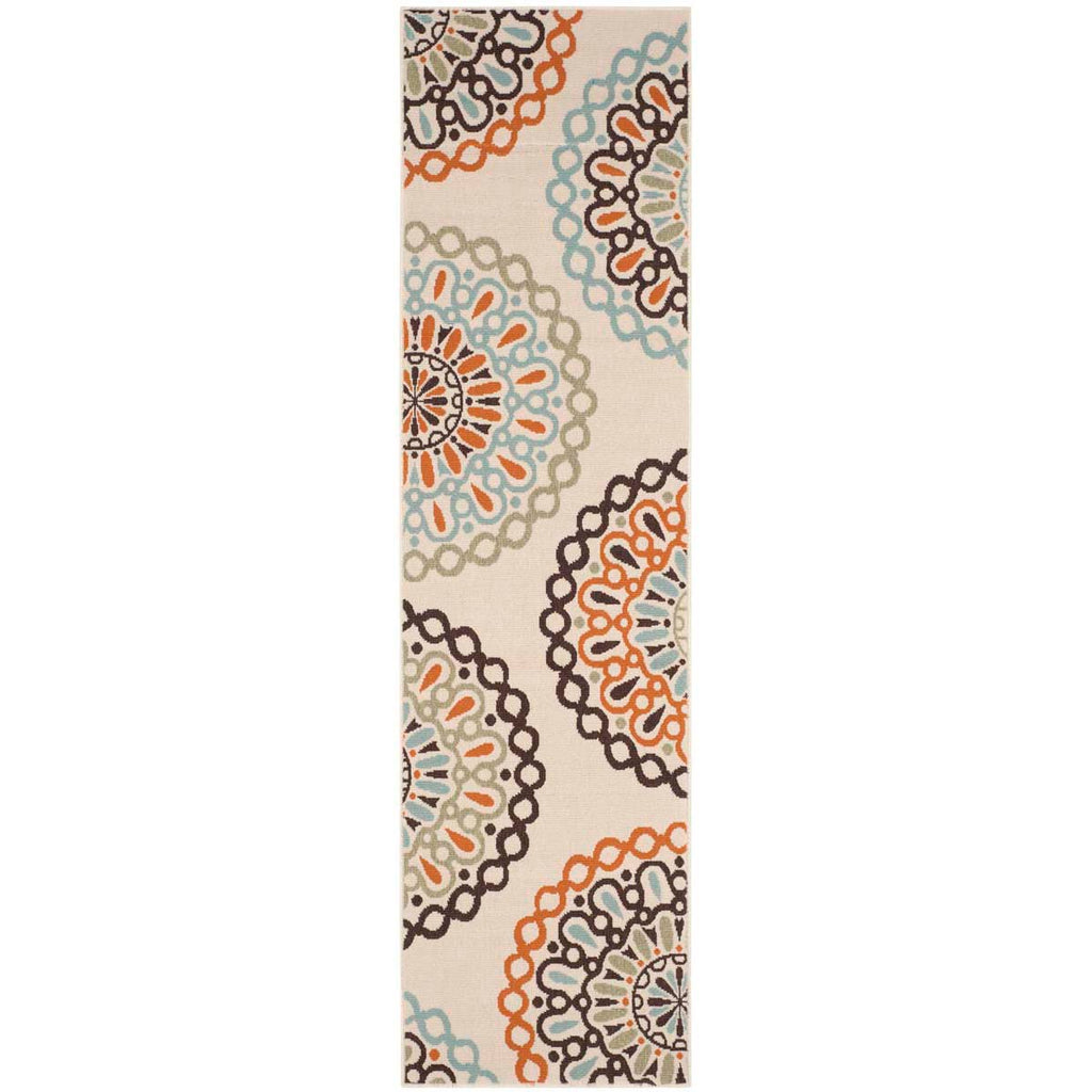 Safavieh Veranda Rug Collection: VER092-0715 - Cream / Terracotta