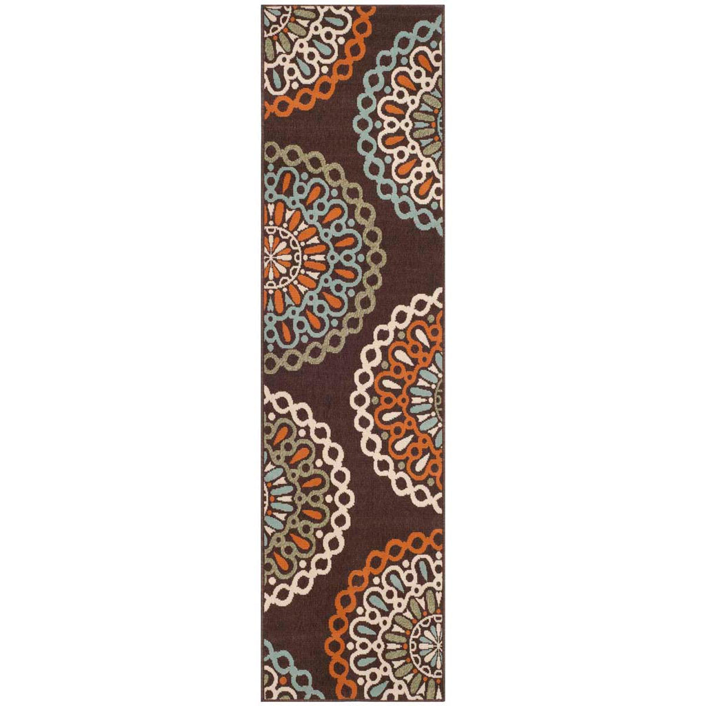 Safavieh Veranda Rug Collection: VER092-0725 - Chocolate / Terracotta