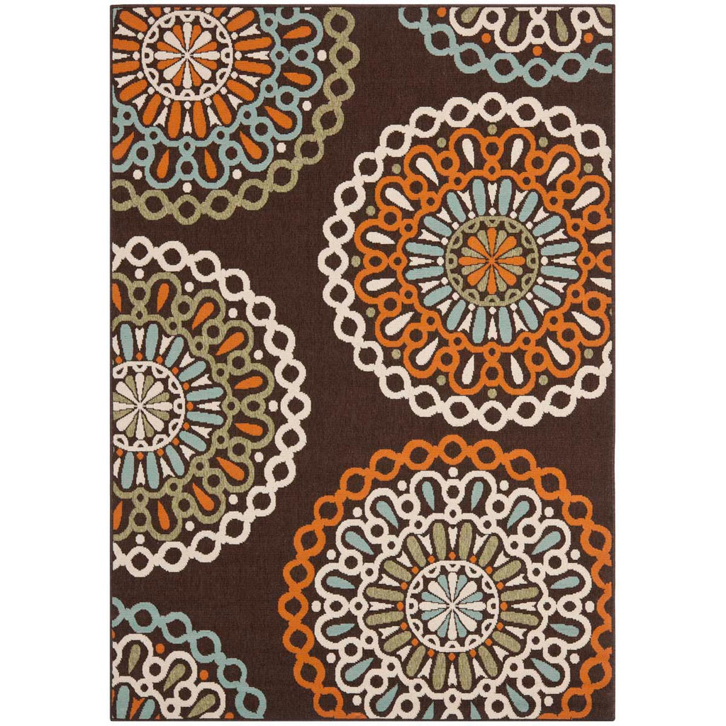 Safavieh Veranda Rug Collection: VER092-0725 - Chocolate / Terracotta