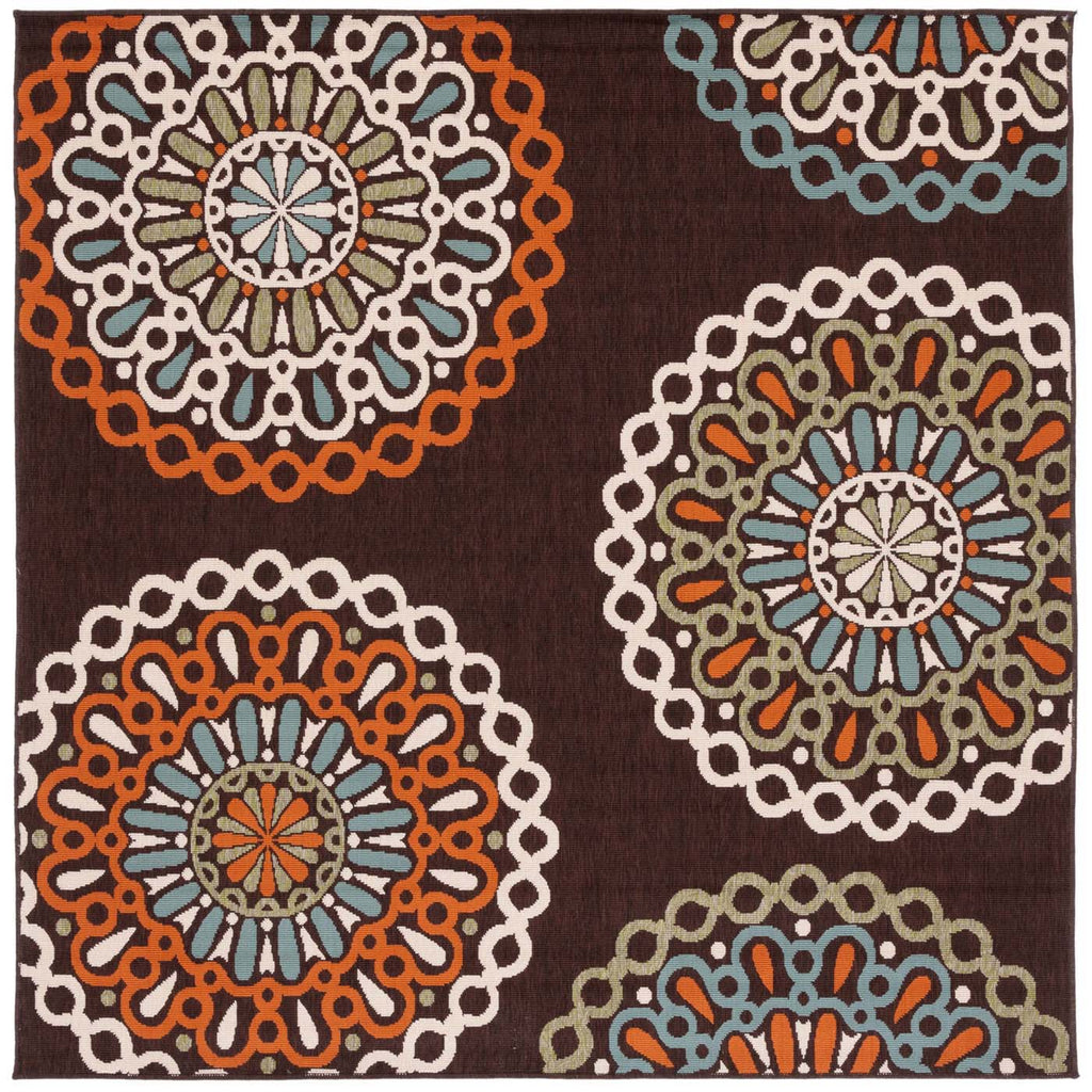 Safavieh Veranda Rug Collection: VER092-0725 - Chocolate / Terracotta