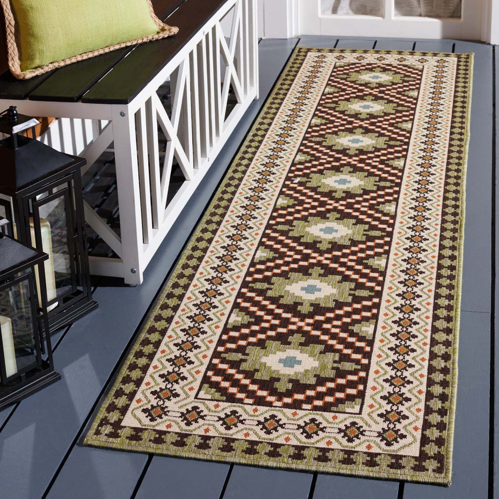 Safavieh Veranda Rug Collection: VER099-0725 - Brown / Terracotta