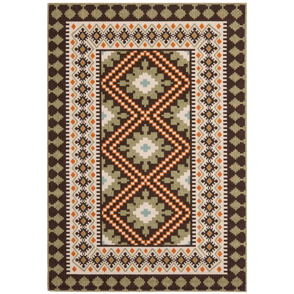 Safavieh Veranda Rug Collection: VER099-0725 - Brown / Terracotta