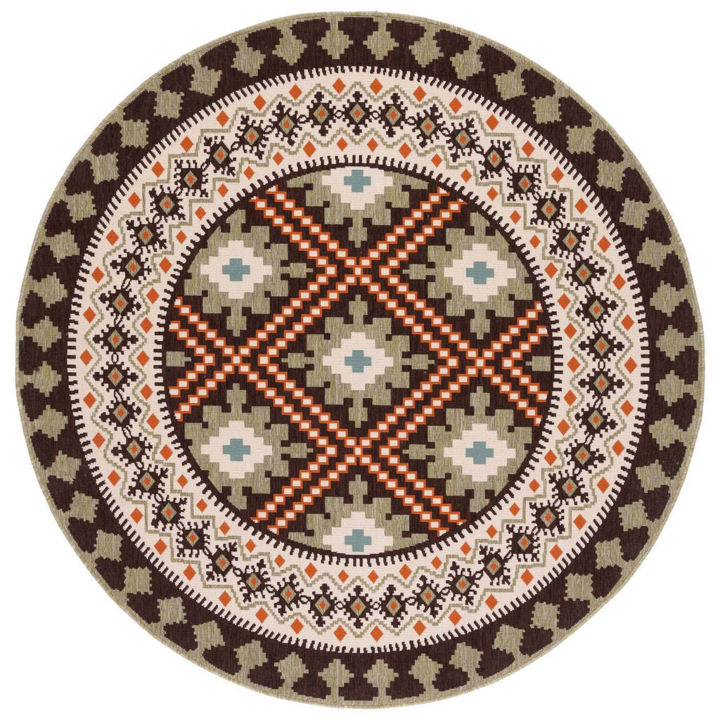 Safavieh Veranda Rug Collection: VER099-0725 - Brown / Terracotta