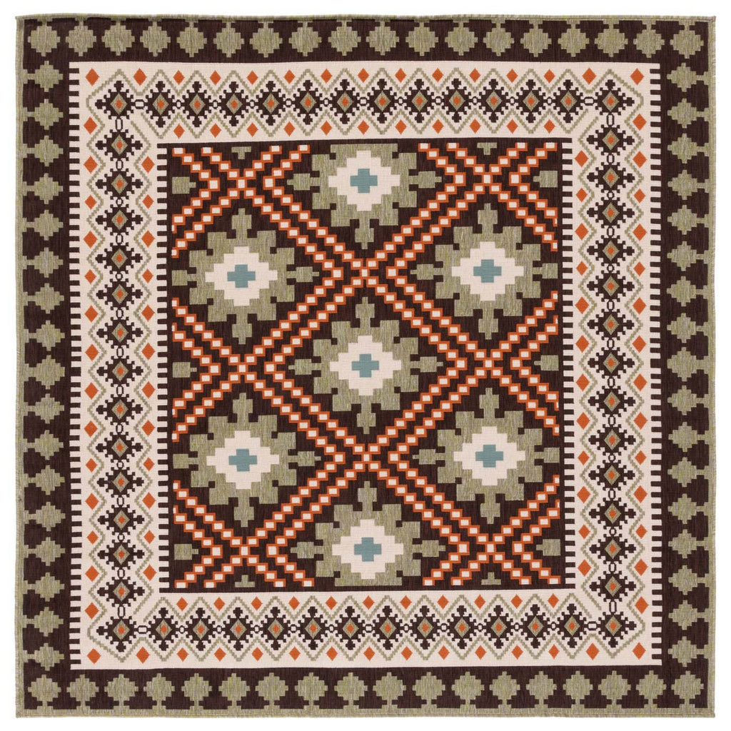 Safavieh Veranda Rug Collection: VER099-0725 - Brown / Terracotta