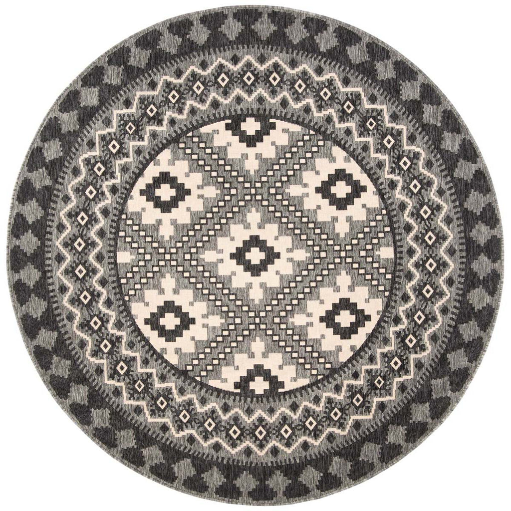 Safavieh Veranda Rug Collection VER099-421 - Ivory / Charcoal