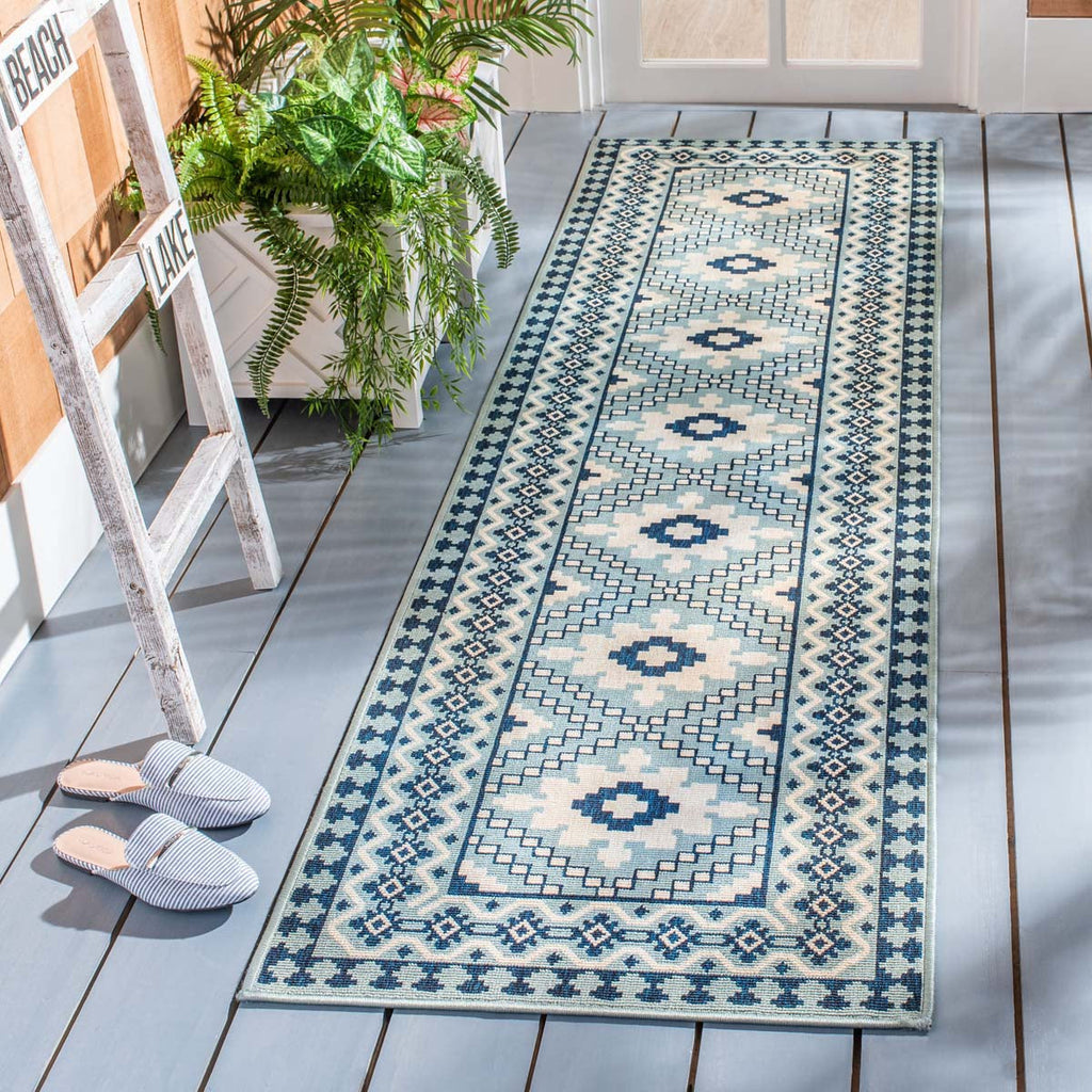 Safavieh Veranda Rug Collection VER099-451 - Ivory / Blue