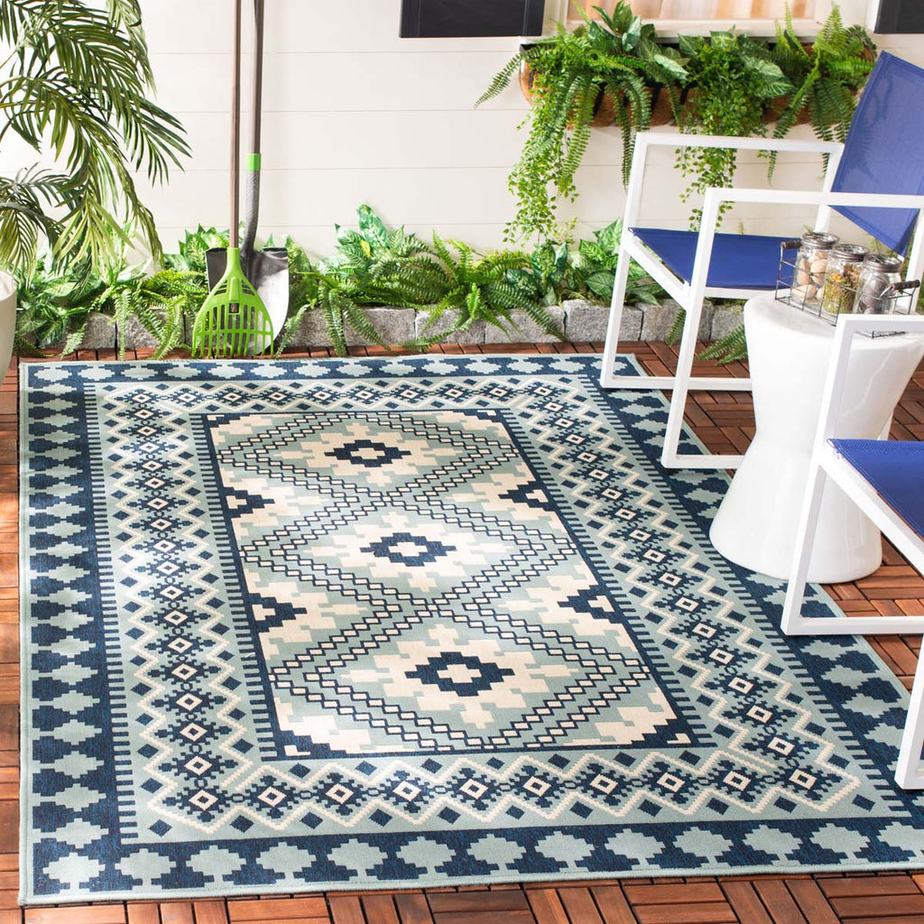 Safavieh Veranda Rug Collection VER099-451 - Ivory / Blue