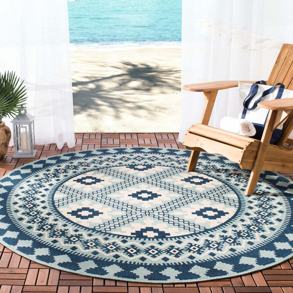 Safavieh Veranda Rug Collection VER099-451 - Ivory / Blue