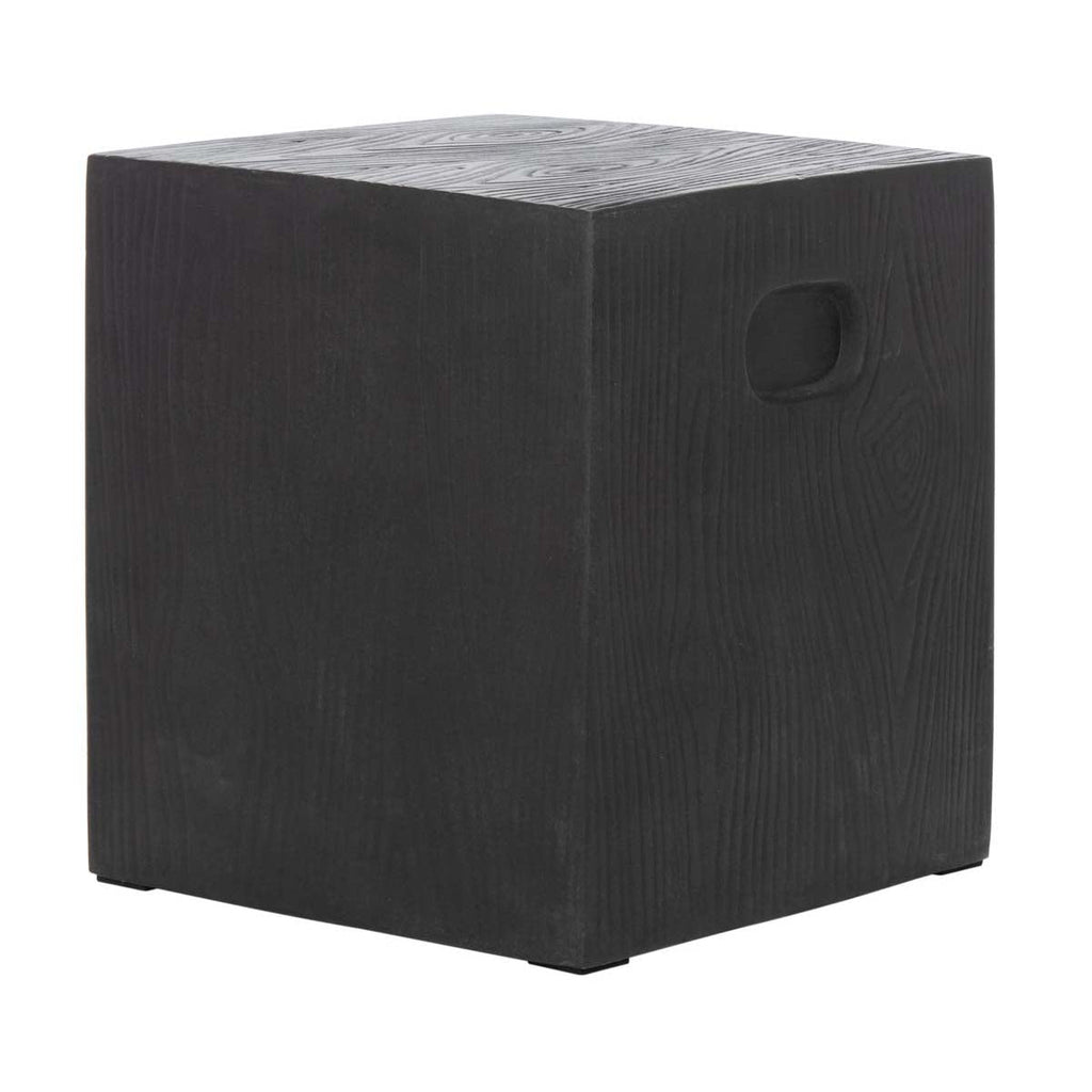 Safavieh Cube Indoor/Outdoor Modern Concrete 16.5-Inch H Accent Table - Black