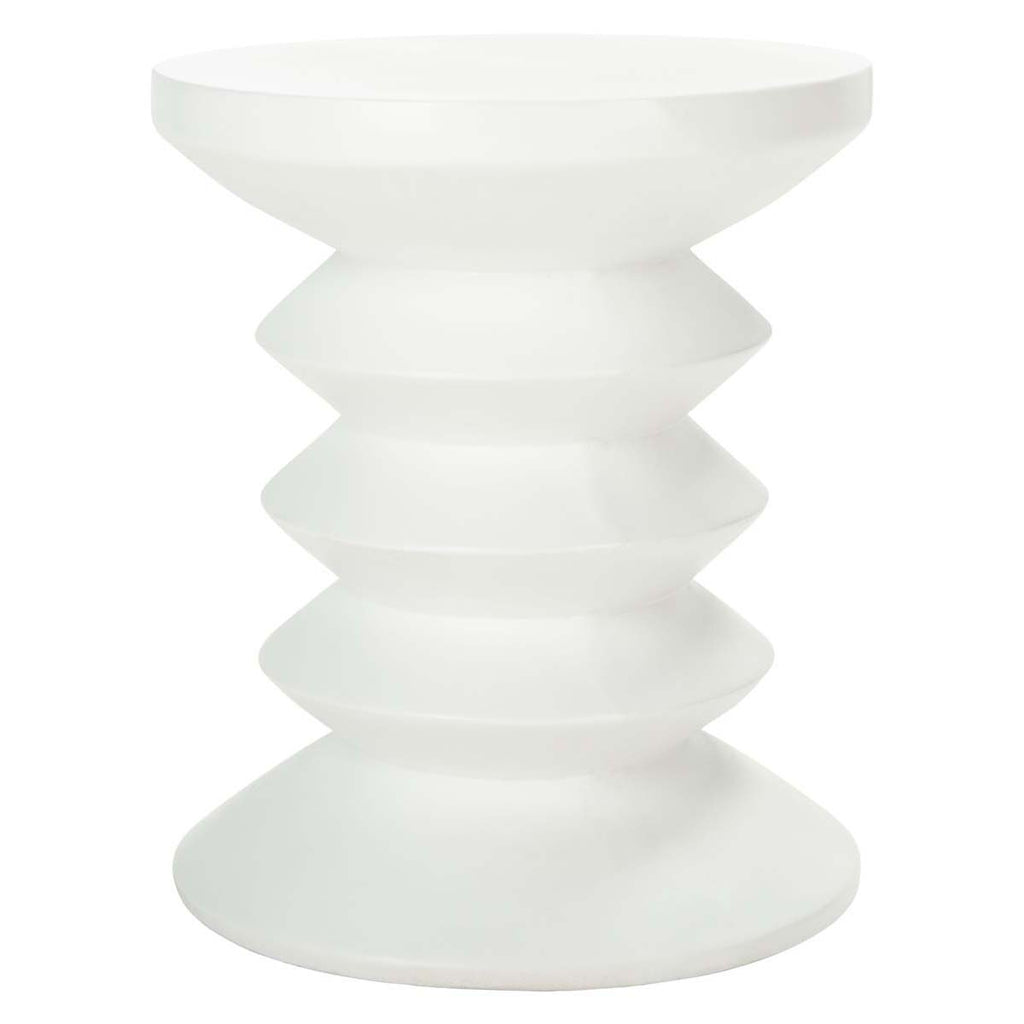 Safavieh Benaya Concrete Stool - Ivory