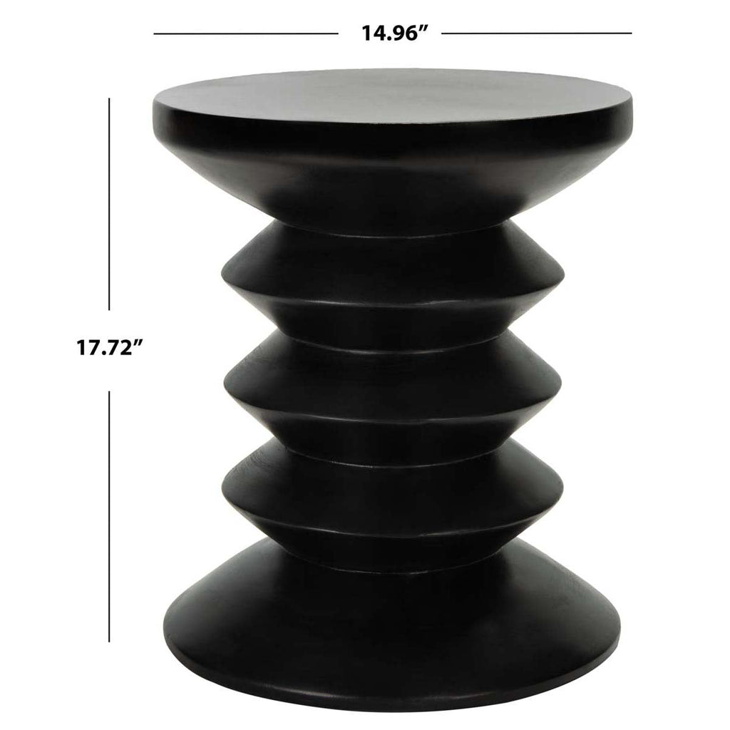 Safavieh Benaya Concrete Stool - Black