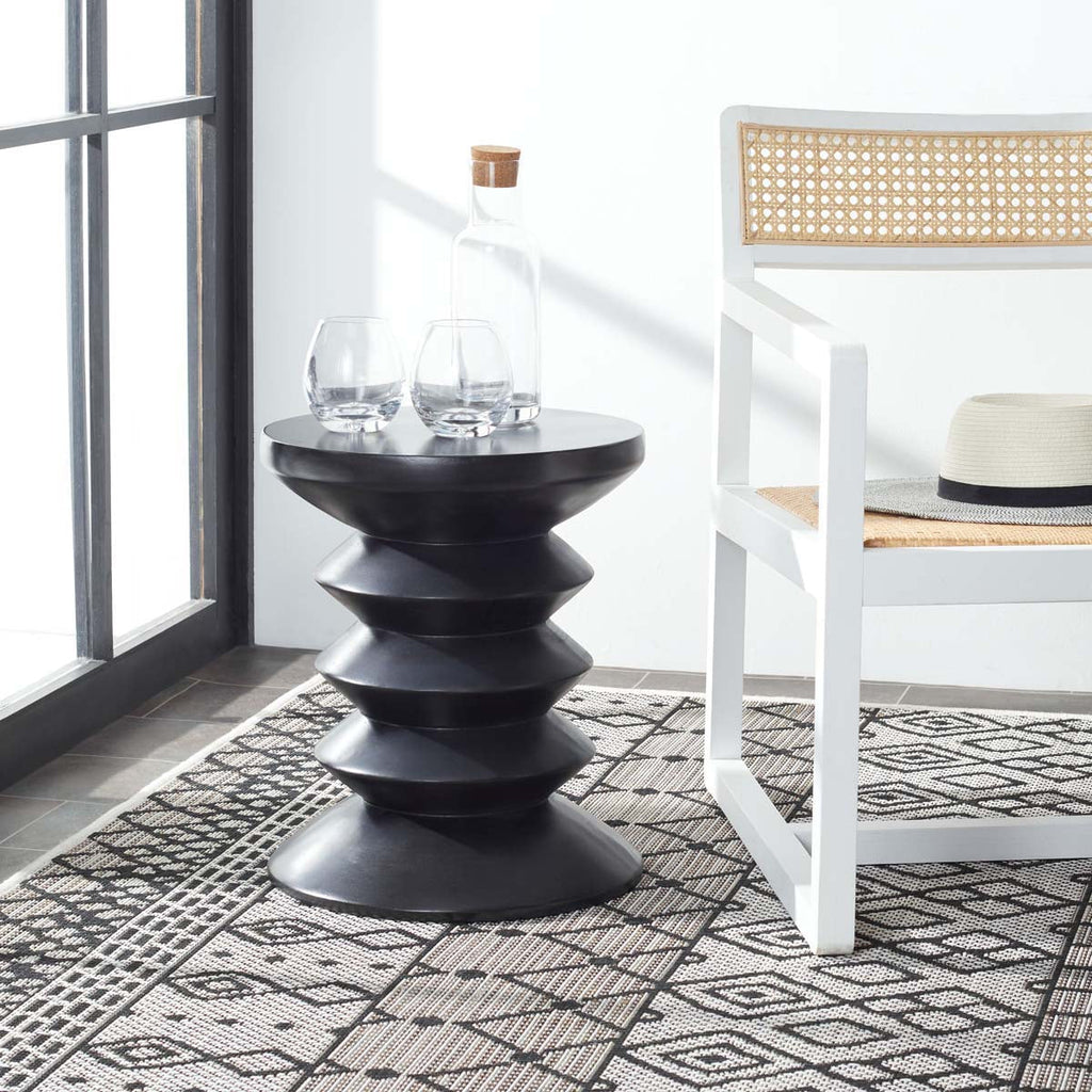 Safavieh Benaya Concrete Stool - Black