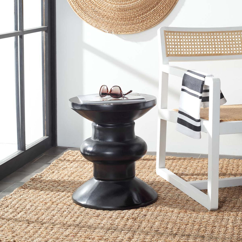 Safavieh Jiraiya Concrete Stool - Black