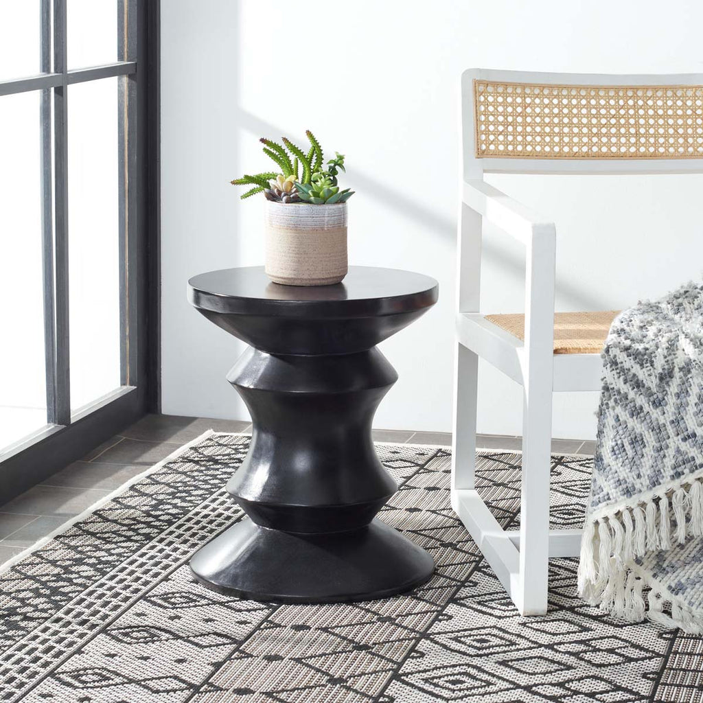 Safavieh Katara Concrete Stool - Black