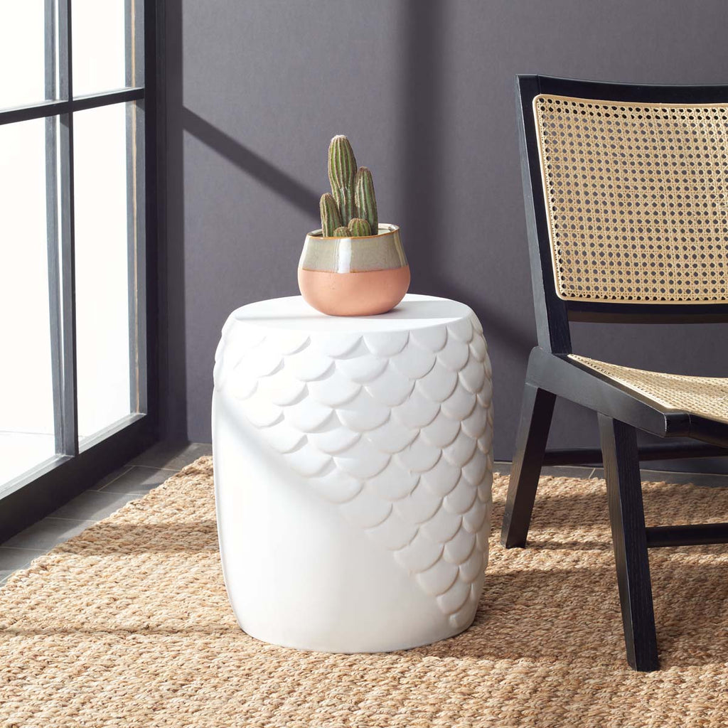 Safavieh Julyvia Concrete Stool - Ivory