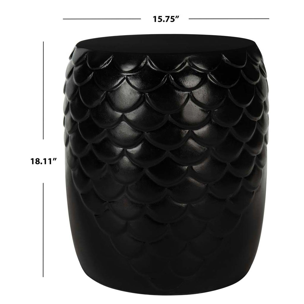 Safavieh Julyvia Concrete Stool - Black