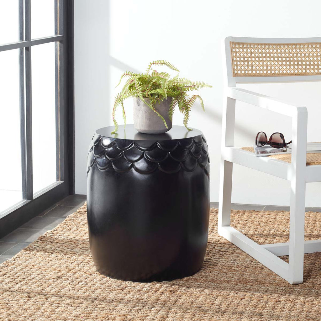 Safavieh Julyvia Concrete Stool - Black