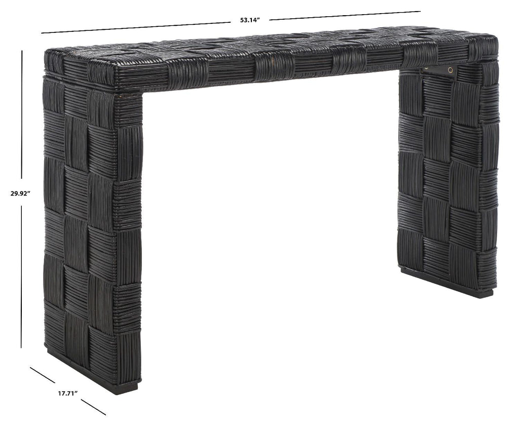 Safavieh Adkin Rattan Console - Black