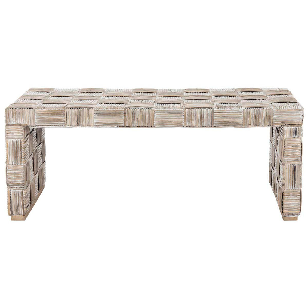 Safavieh Adkin Rattan Coffee Table - White